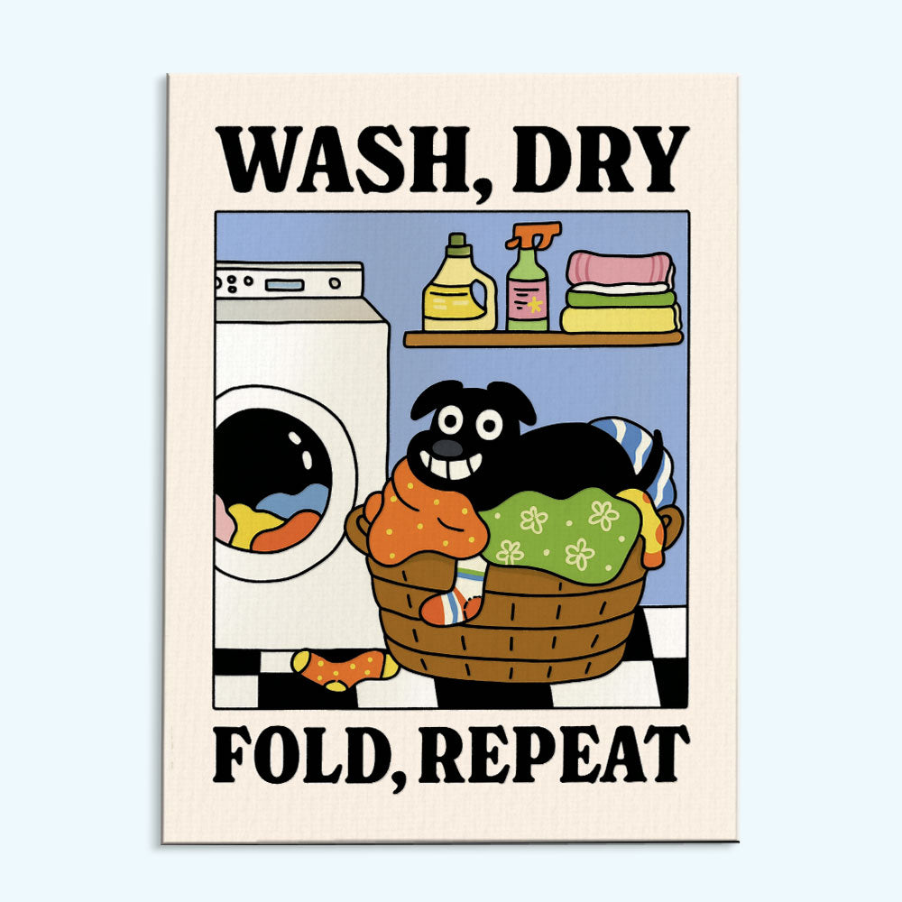 Wash, Dry, Fold, Repeat | Paint By Number Kit