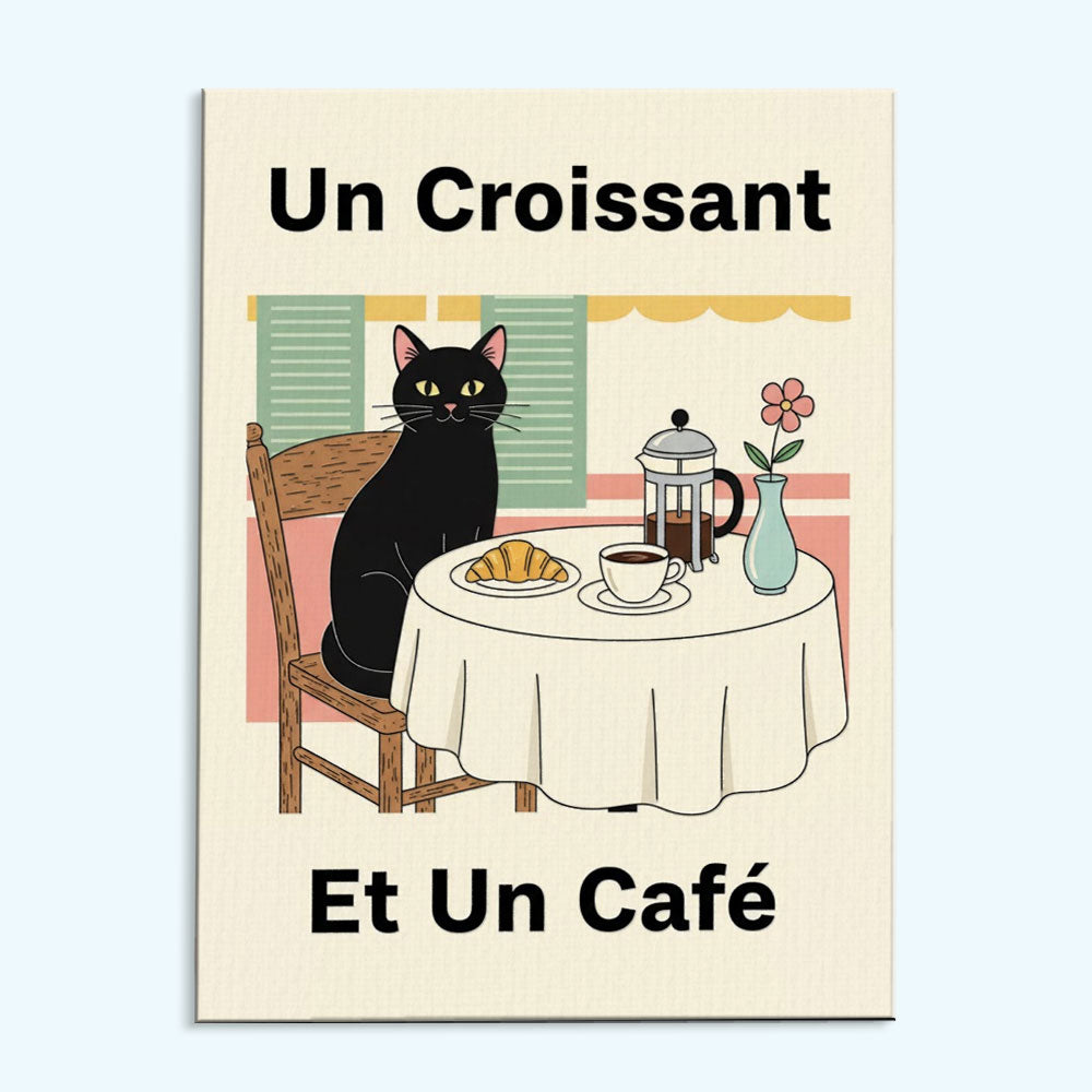 Un Croissant, Et Un Café | Paint By Number Kit