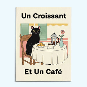 Un Croissant, Et Un Café | Paint By Number Kit