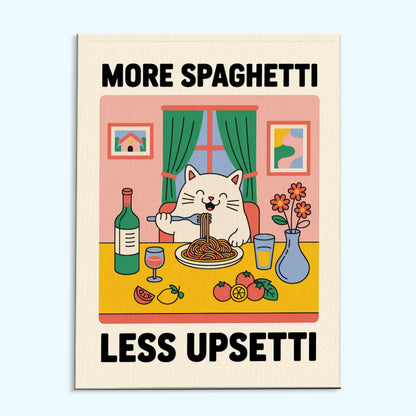 More Spaghetti, Less Upsetti Fat Cat | Paint By Number Kit