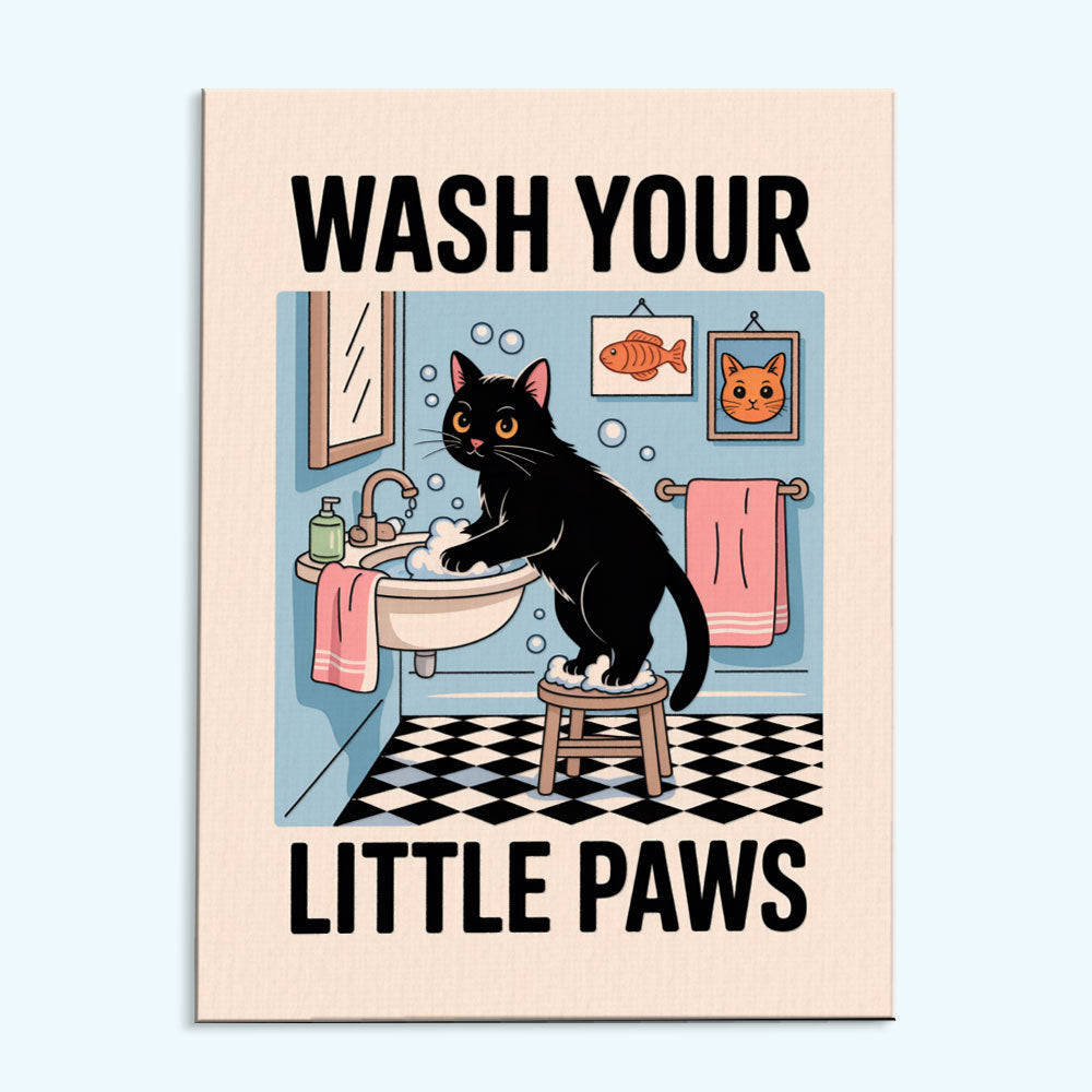 Wash Your Little Paws 1 | Paint By Number Kit