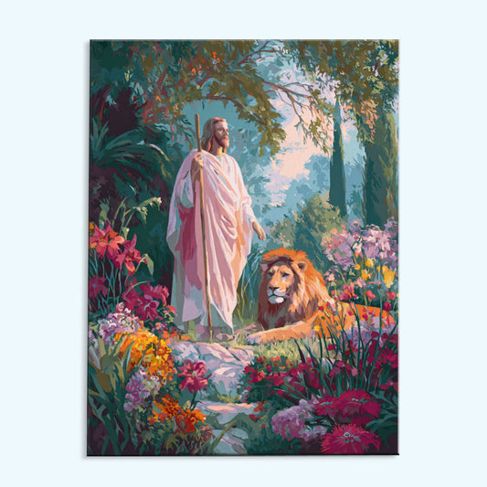 Lion by His Side | Paint by Numbers Kit