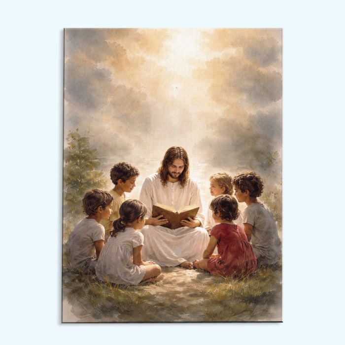 Jesus Reading with Children