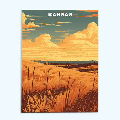 Kansas U.S. State | Paint by Numbers Kit