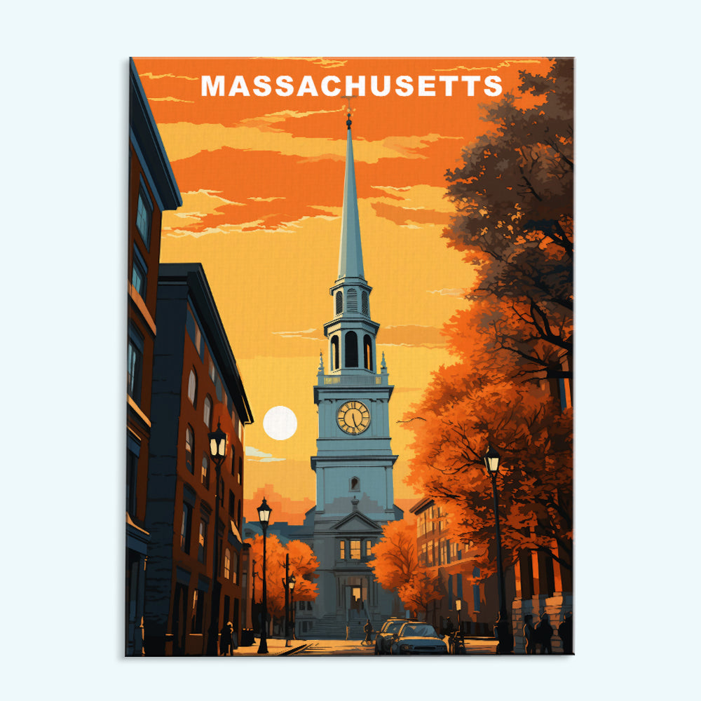 Massachusetts U.S. State | Paint by Numbers Kit