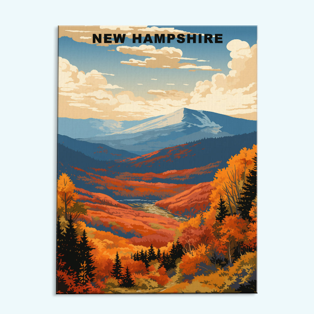 New Hampshire U.S. State | Paint by Numbers Kit