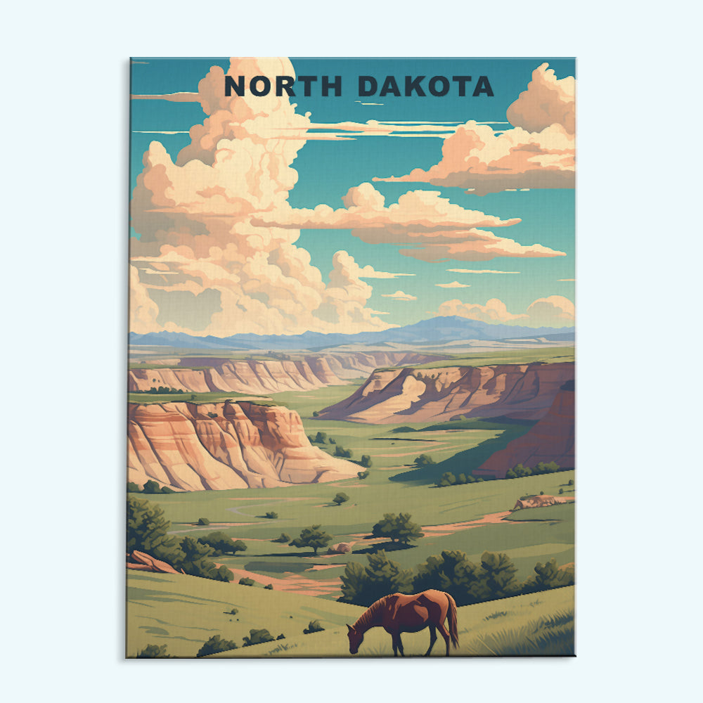 North Dakota U.S. State | Paint by Numbers Kit