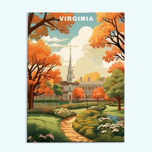 Virginia, US-Bundesstaat | Malen nach Zahlen Set