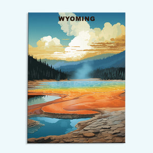 Wyoming, US-Bundesstaat | Malen nach Zahlen Set