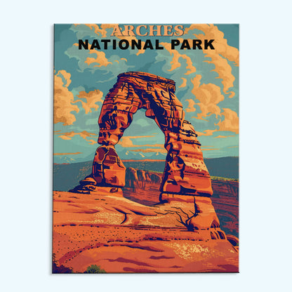 Arches National Park Vintage | Paint by Numbers Kit