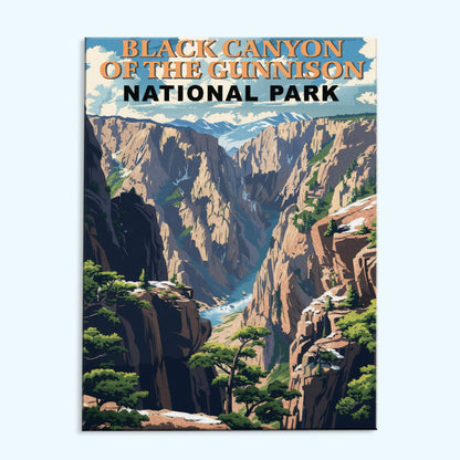 Black Canyon of The Gunnison National Park Vintage | Paint by Numbers Kit