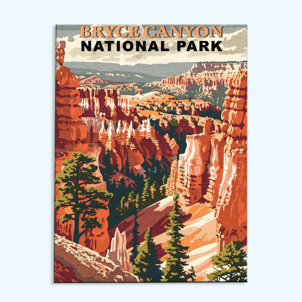 Bryce Canyon National Park Vintage Paint by Numbers Kit Wander Painting
