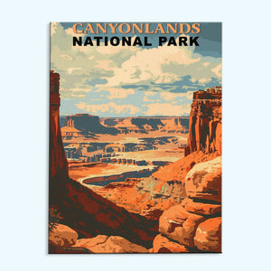 Canyonlands Nationalpark Vintage | Malen nach Zahlen Set
