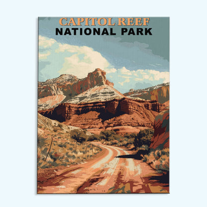 Capitol Reef National Park Vintage | Paint by Numbers Kit