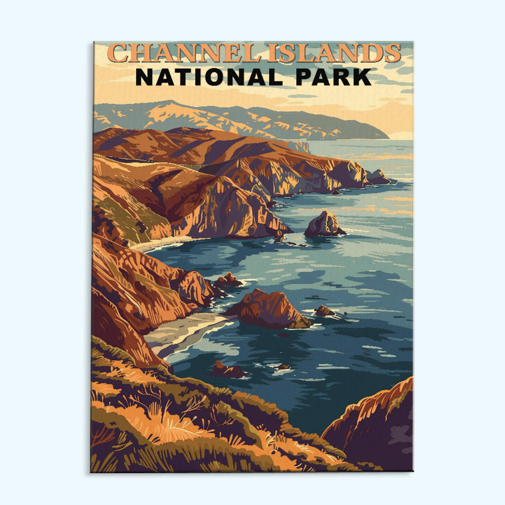 Channel Islands National Park Vintage Paint by Numbers Kit Wander