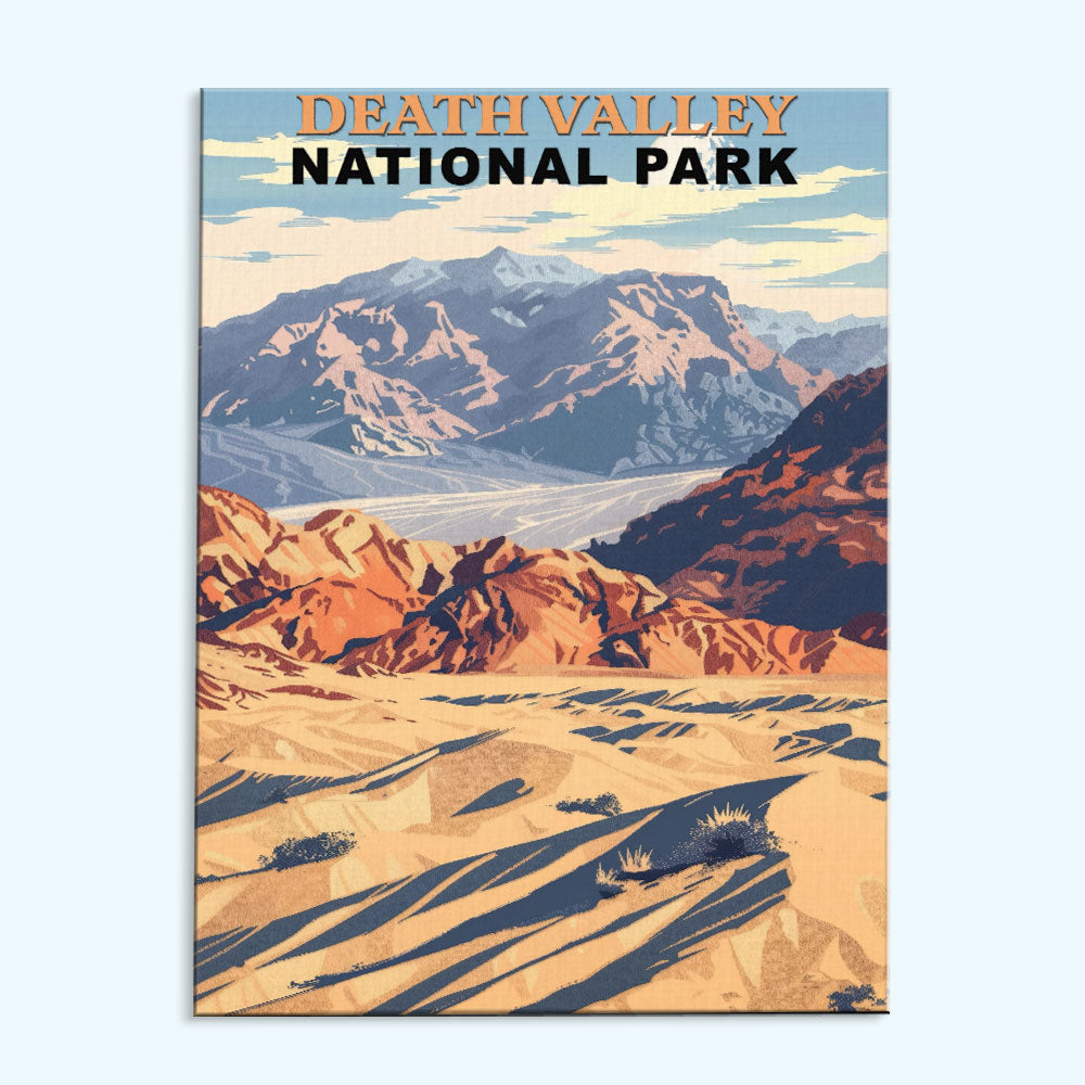 Death Valley National Park Vintage Paint by Numbers Kit Wander Painting