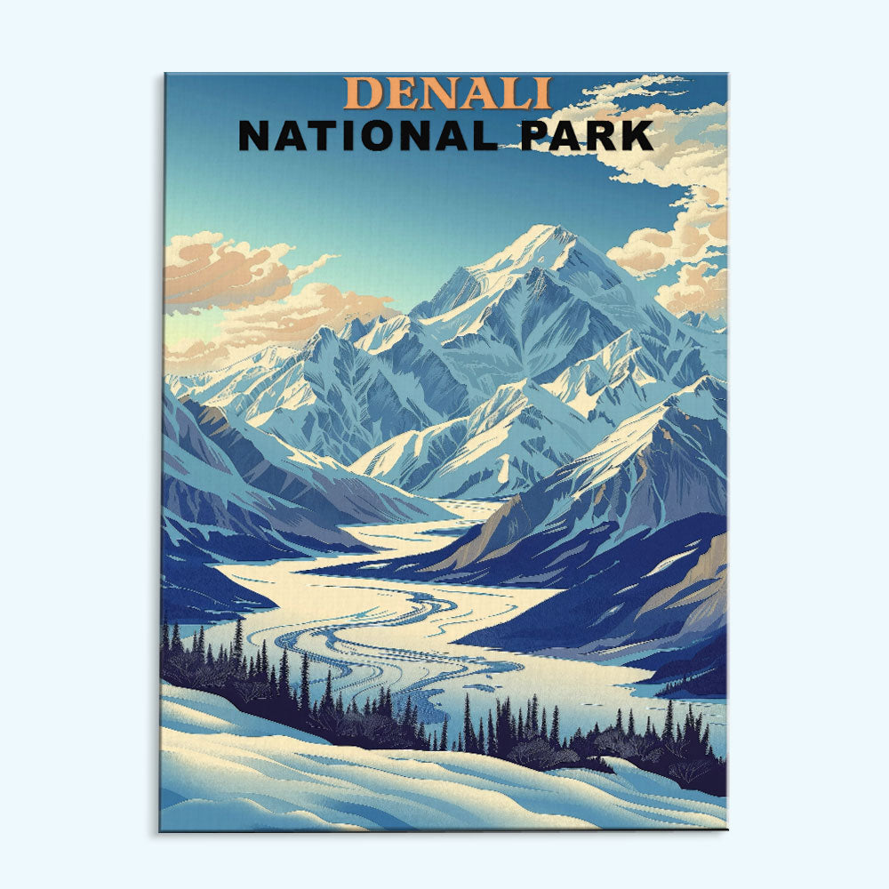 Denali National Park Vintage and Preserve | Paint by Numbers Kit