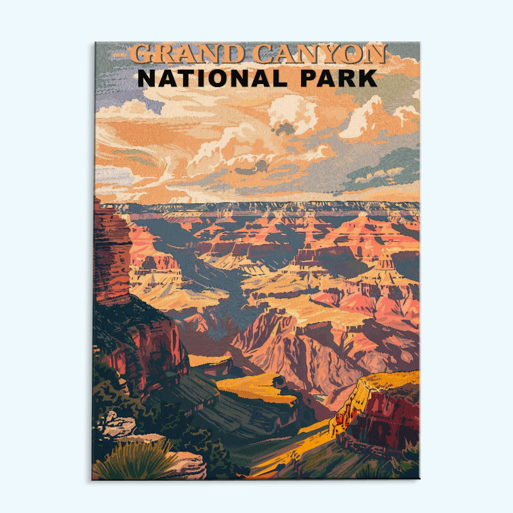 Grand Canyon National Park Vintage Paint by Numbers Kit Wander Painting