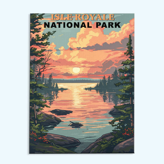 Isle Royale National Park Vintage | Paint by Numbers Kit