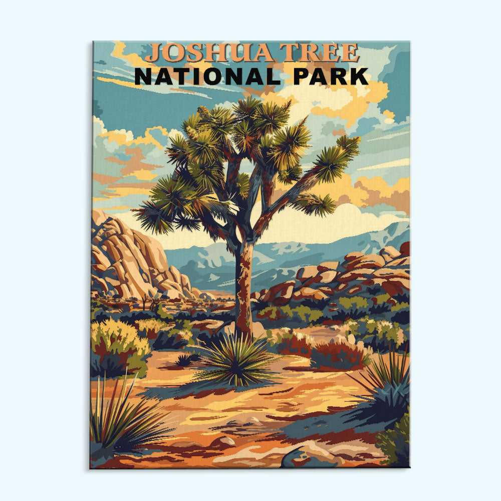 Joshua Tree National Park Vintage | Paint by Numbers Kit