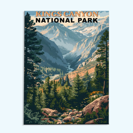 Kings Canyon National Park Vintage | Paint by Numbers Kit