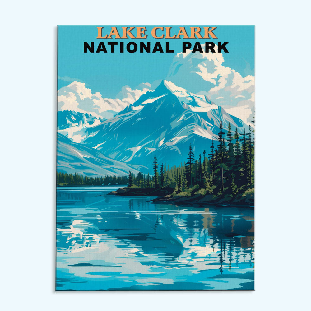 Lake Clark National Park Vintage | Paint by Numbers Kit