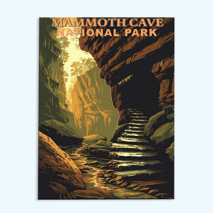 Mammoth Cave National Park Vintage | Paint by Numbers Kit