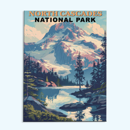 North Cascades National Park Vintage | Paint by Numbers Kit