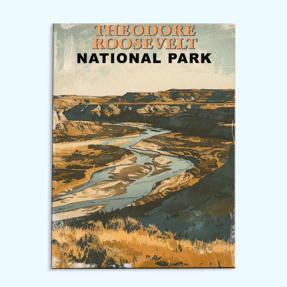 Theodore Roosevelt National Park Vintage | Paint by Numbers Kit