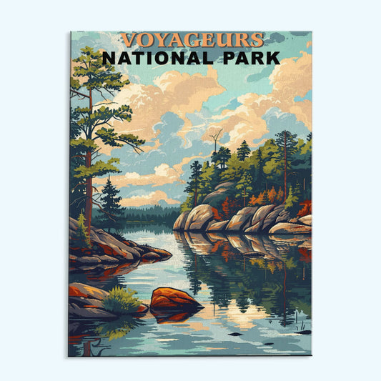 Voyageurs National Park Vintage | Paint by Numbers Kit