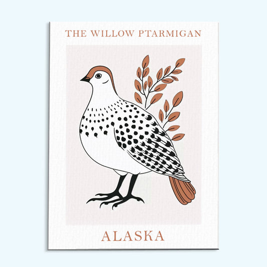 Alaska State Bird Willow Ptarmigan | Paint by Numbers Kit