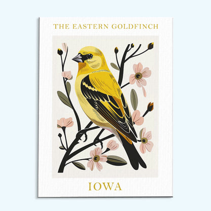 Iowa State Bird Eastern Goldfinch | Paint by Numbers Kit