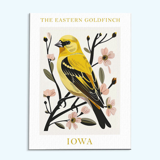 Iowa State Bird Eastern Goldfinch | Paint by Numbers Kit