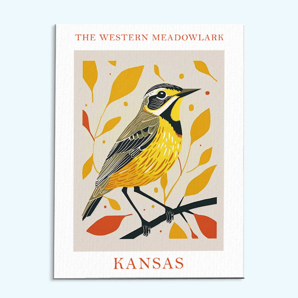 Kansas State Bird Western Meadowlark