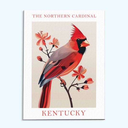 Kentucky State Bird Northern Cardinal | Paint by Numbers Kit