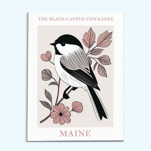 Maine State Bird Black-capped Chickadee
