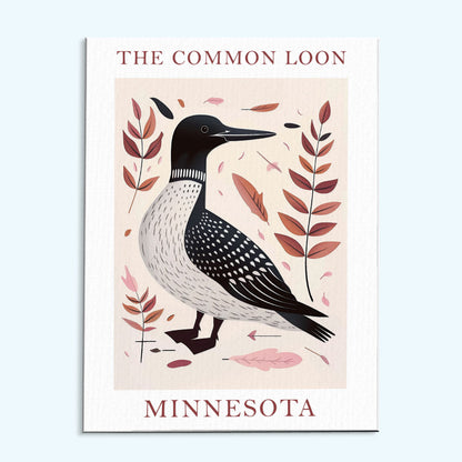 Minnesota State Bird Common Loon | Paint by Numbers Kit