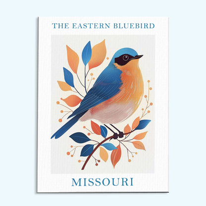 Missouri State Bird Eastern Bluebird | Paint by Numbers Kit