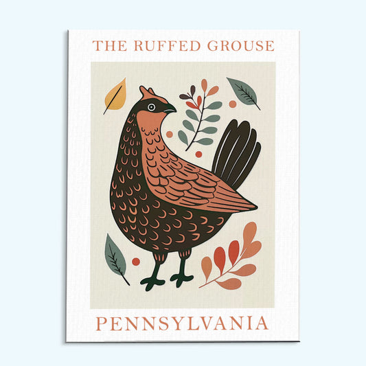 Pennsylvania State Bird Ruffed Grouse | Paint by Numbers Kit