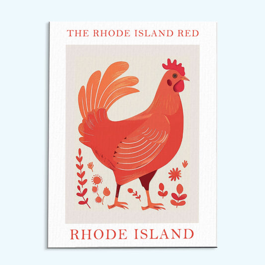 Rhode Island State Bird Rhode Island Red | Paint by Numbers Kit