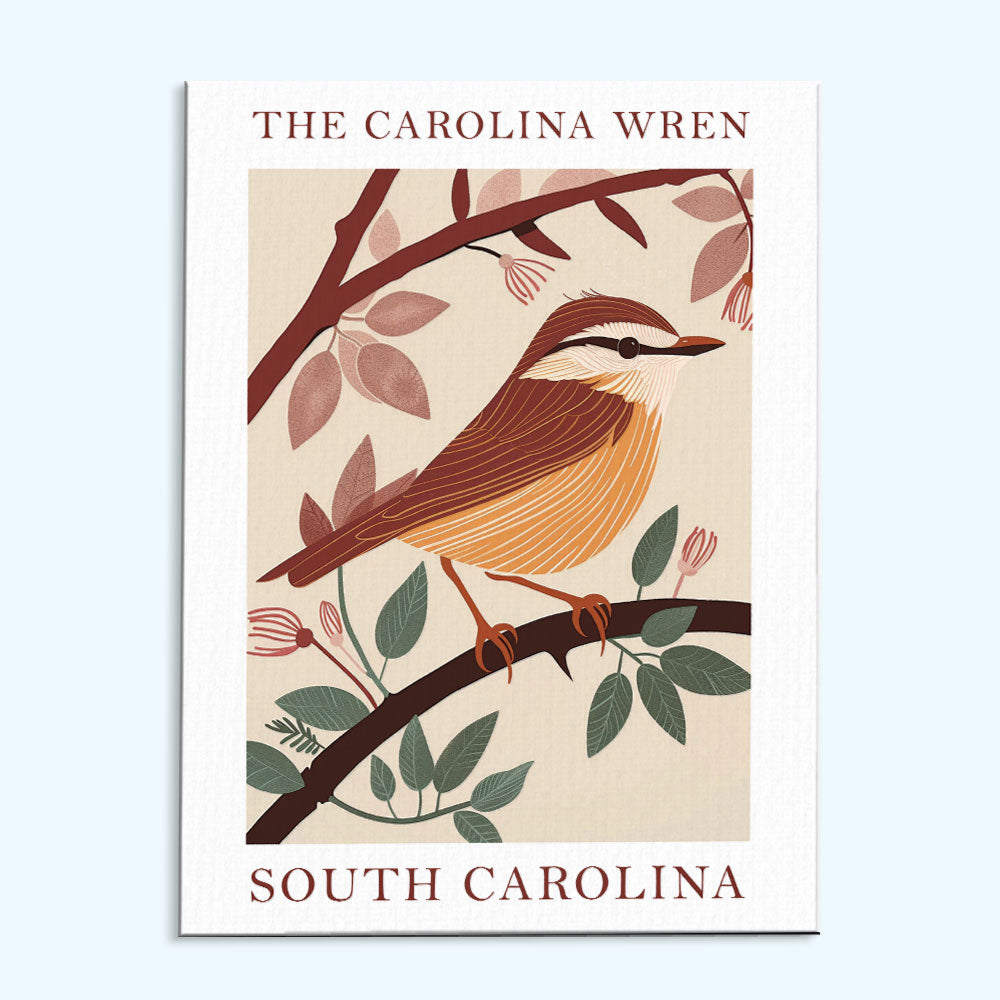 South Carolina State Bird Carolina Wren | Paint by Numbers Kit