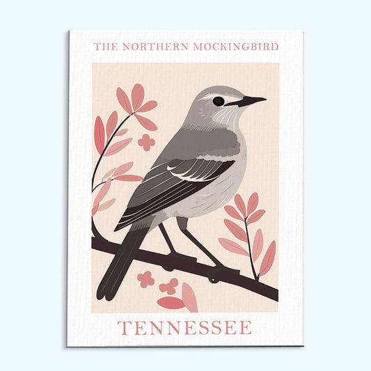 Tennessee State Bird Northern Mockingbird | Paint by Numbers Kit