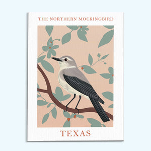 Texas State Bird Northern Mockingbird | Paint by Numbers Kit