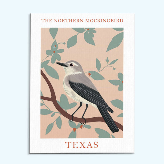 Texas State Bird Northern Mockingbird | Paint by Numbers Kit