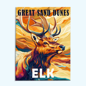 Great Sand Dunes Nationalpark Tier | Malen nach Zahlen Set