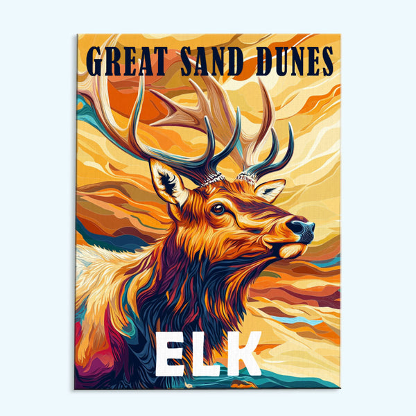 Great Sand Dunes Nationalpark Tier | Malen nach Zahlen Set