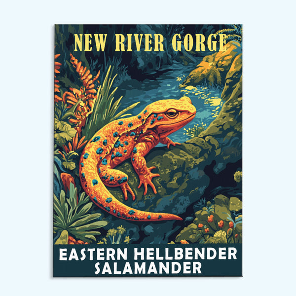 New River Gorge Nationalpark Tier | Malen nach Zahlen Set