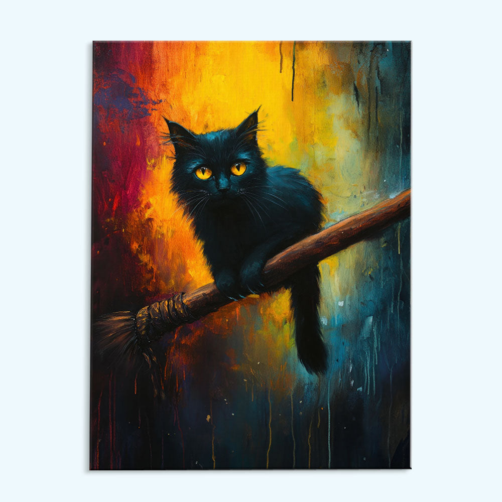 Fiery Black Cat | Paint by Numbers Kit