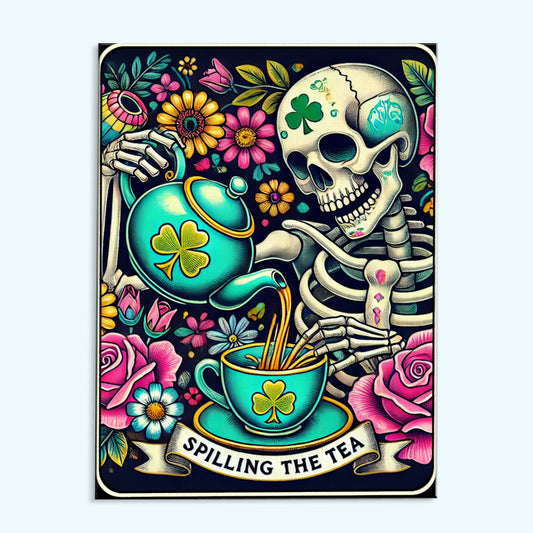 Spilling The Tea - Tarot Card | Paint by Numbers Kit