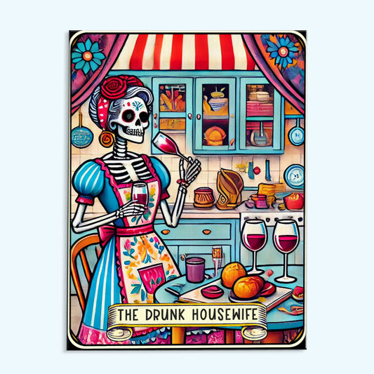 The Drunk Housewife - Tarot Card | Paint by Numbers Kit